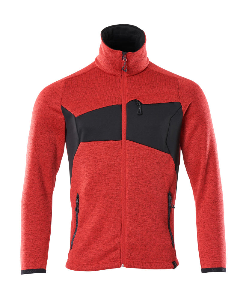 Mascot Strickpullover mit Reißverschluss Accelerate Verkehrsrot/Schwarz