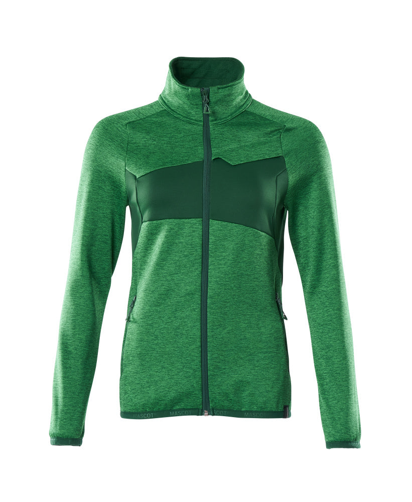 Mascot Fleecepullover mit Reißverschluss Damen-Passform Accelerate Grasgrün/Grün