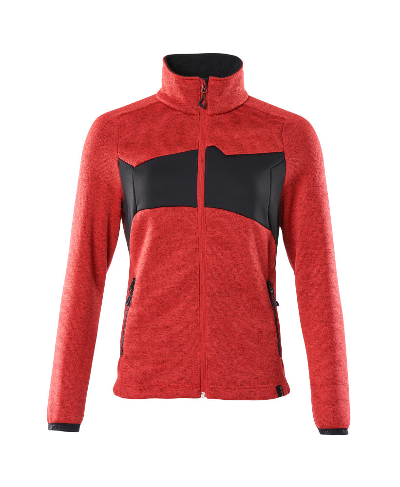 Mascot Strickpullover mit Reißverschluss Accelerate Verkehrsrot/Schwarz