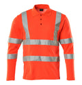 Mascot Polo-Shirt Langarm Safe classic Hi-vis Rot