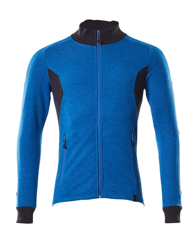 Mascot Sweatshirt mit Reißverschluss Accelerate Azurblau/Schwarzblau