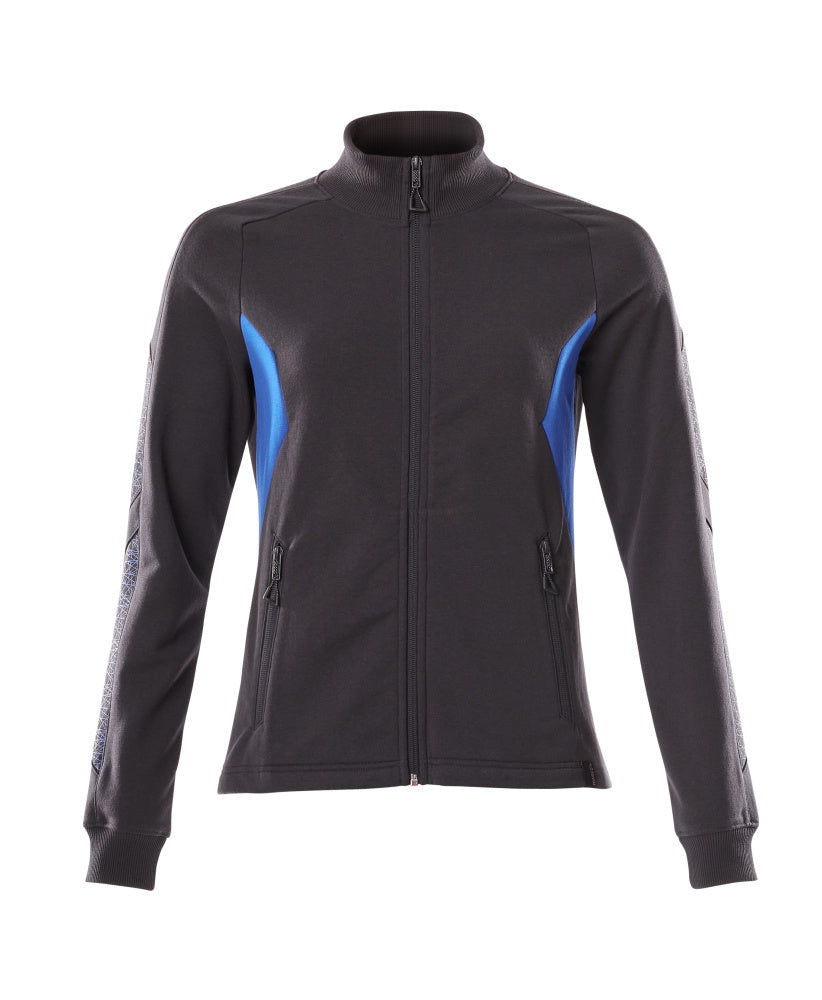 Mascot Sweatshirt mit Reißverschluss Accelerate Schwarzblau/Azurblau