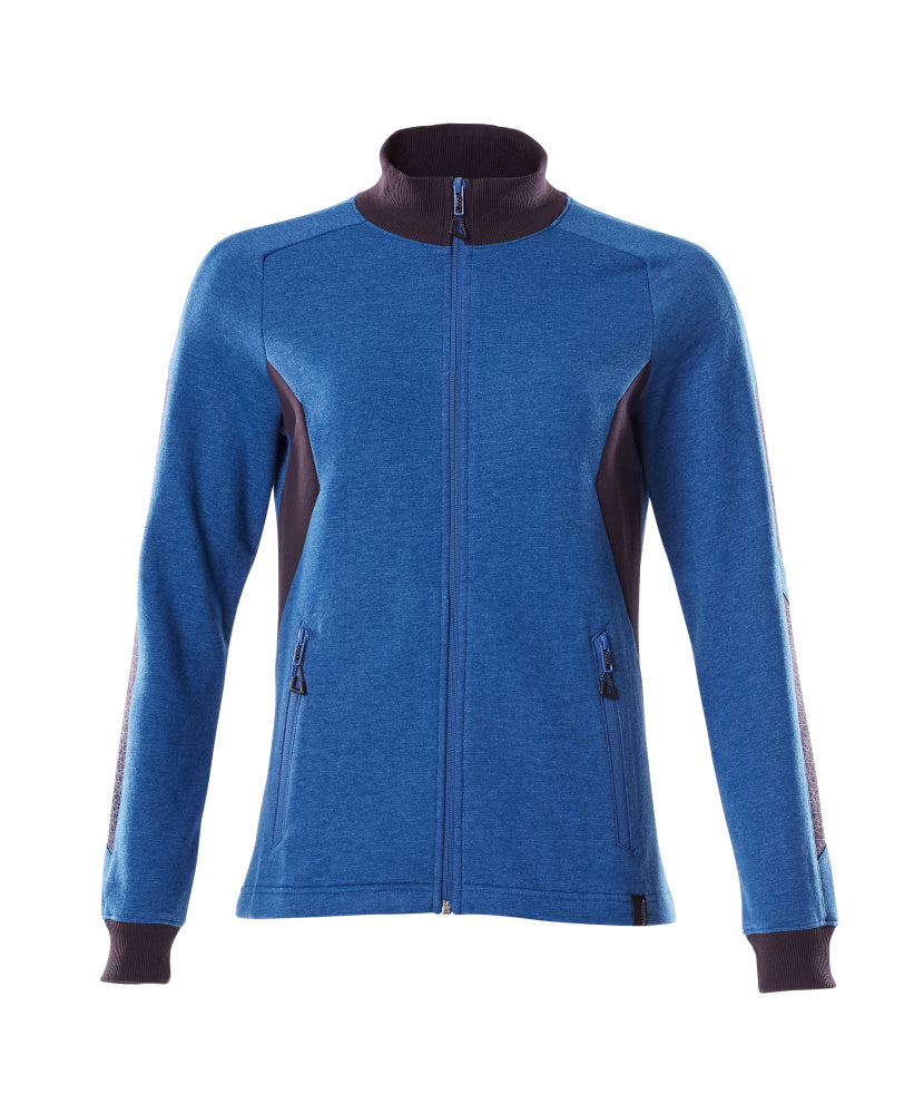 Mascot Sweatshirt mit Reißverschluss Accelerate Azurblau/Schwarzblau