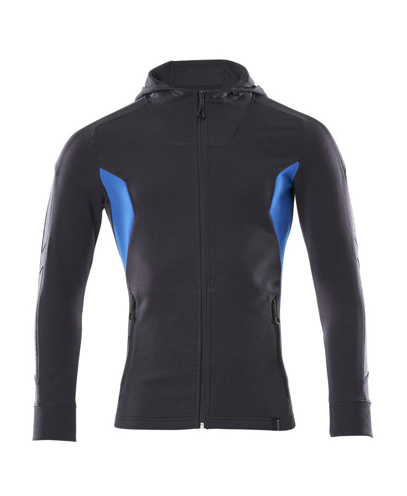 Mascot Kapuzensweatshirt mit Reißverschluss Accelerate Schwarzblau/Azurblau