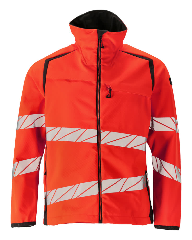 Mascot Soft Shell Jacke Accelerate safe Hi-vis Rot/Dunkelanthrazit
