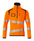 Mascot Strickpullover mit kurzem Reißverschluss Accelerate safe Hi-vis Orange/Schwarzblau
