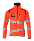 Mascot Strickpullover mit kurzem Reißverschluss Accelerate safe Hi-vis Rot/Schwarzblau