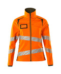 Mascot Damen Soft Shell Jacke Accelerate safe Hi-vis Orange/Moosgrün