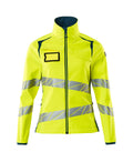 Mascot Damen Soft Shell Jacke Accelerate safe Hi-vis Gelb/Dunkelpetroleum