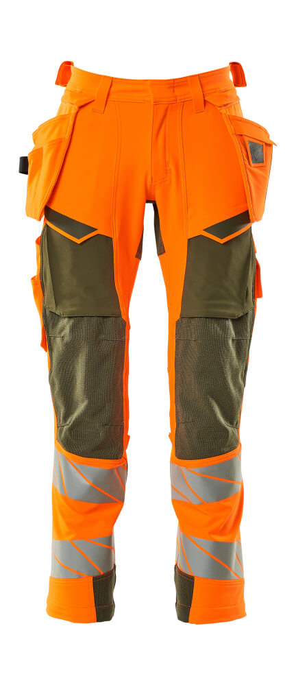 Mascot Hose mit Hängetaschen Accelerate safe Hi-vis Orange/Moosgrün