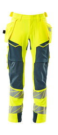 Mascot Hose mit Hängetaschen Accelerate safe Hi-vis Gelb/Dunkelpetroleum