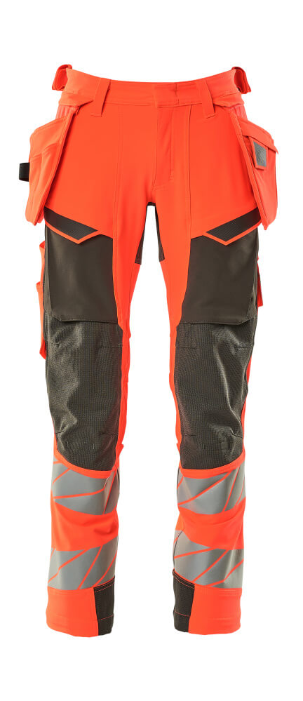 Mascot Hose mit Hängetaschen Accelerate safe Hi-vis Rot/Dunkelanthrazit