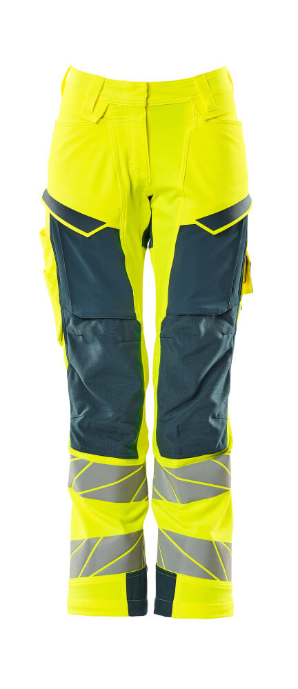 Mascot Hose mit Knietaschen Accelerate safe Hi-vis Gelb/Dunkelpetroleum