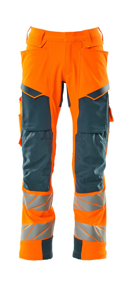 Mascot Hose mit Knietaschen Accelerate safe Hi-vis Orange/Dunkelpetroleum