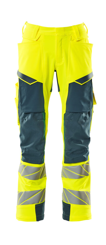 Mascot Hose mit Knietaschen Accelerate safe Hi-vis Gelb/Dunkelpetroleum