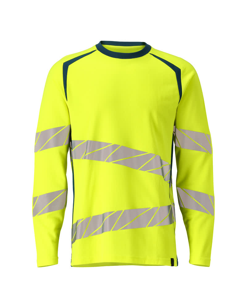 Mascot T-Shirt Langarm Accelerate safe Hi-vis Gelb/Dunkelpetroleum