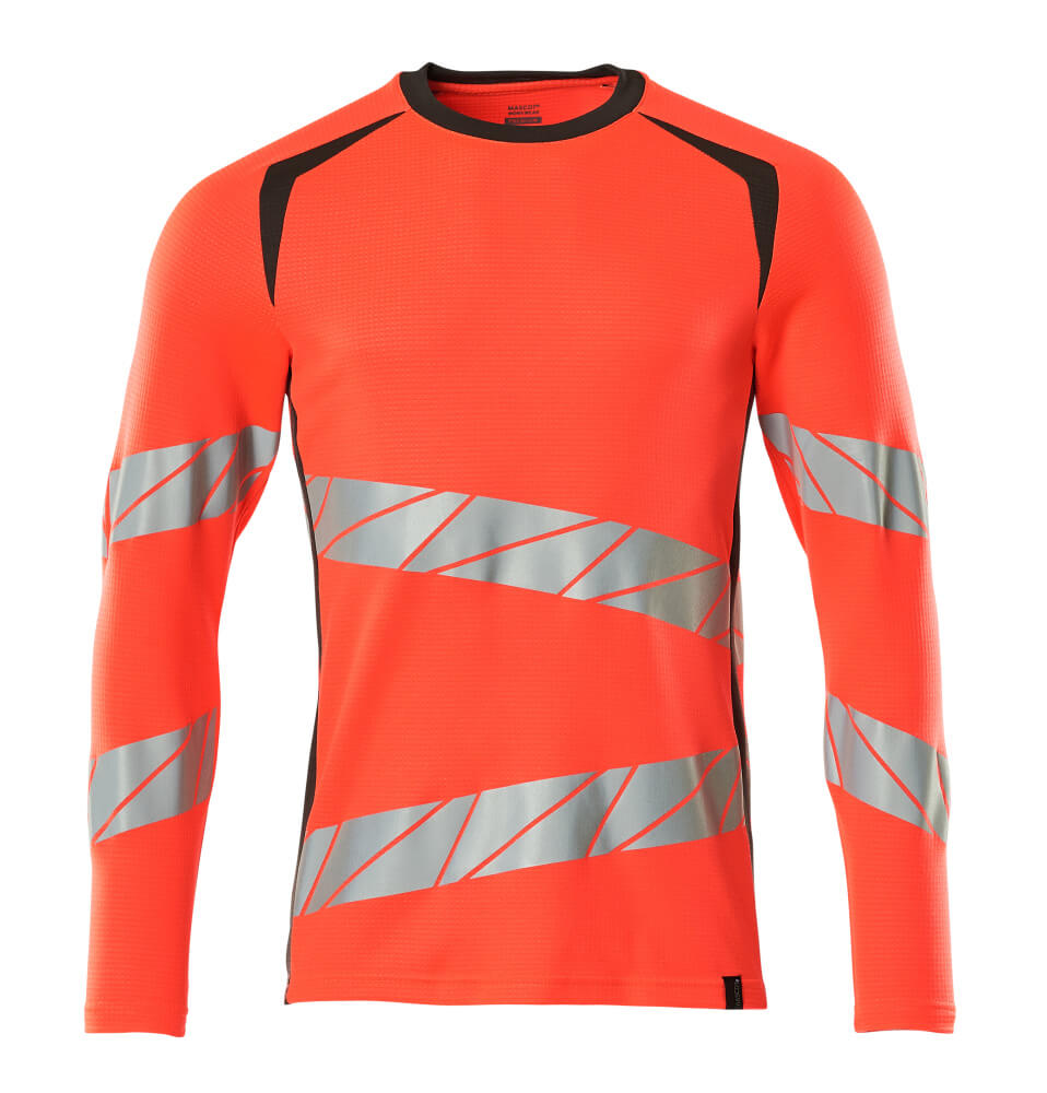 Mascot T-Shirt Langarm Accelerate safe Hi-vis Rot/Dunkelanthrazit