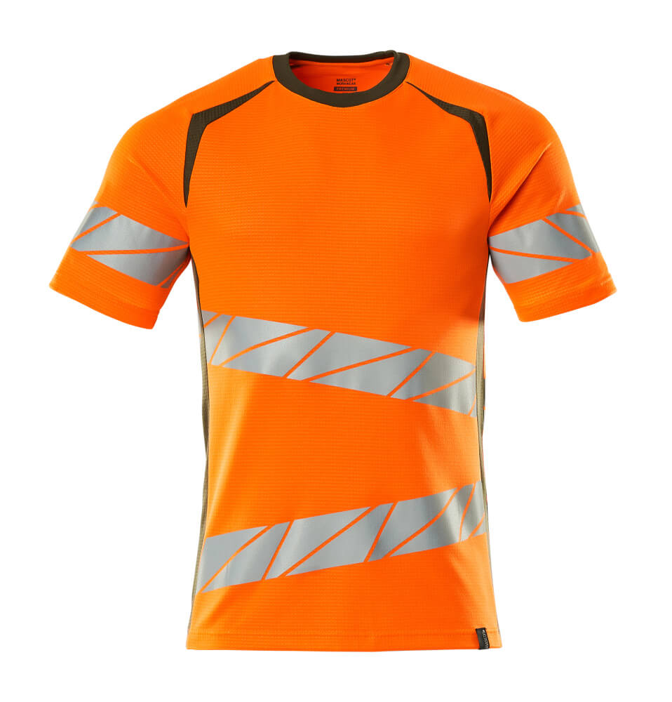 Mascot T-Shirt Accelerate safe Hi-vis Orange/Moosgrün