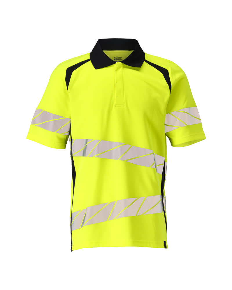 Mascot Polo-Shirt Accelerate safe Hi-vis Gelb/Schwarzblau