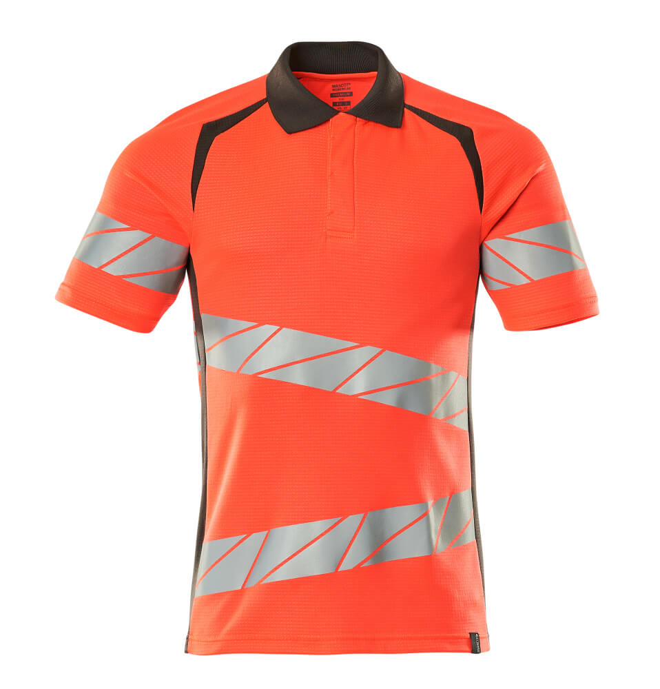 Mascot Polo-Shirt Accelerate safe Hi-vis Rot/Dunkelanthrazit