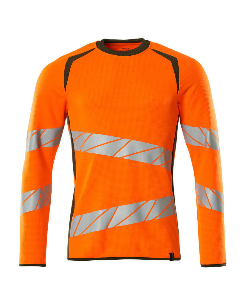 Mascot Sweatshirt Accelerate safe Hi-vis Orange/Moosgrün