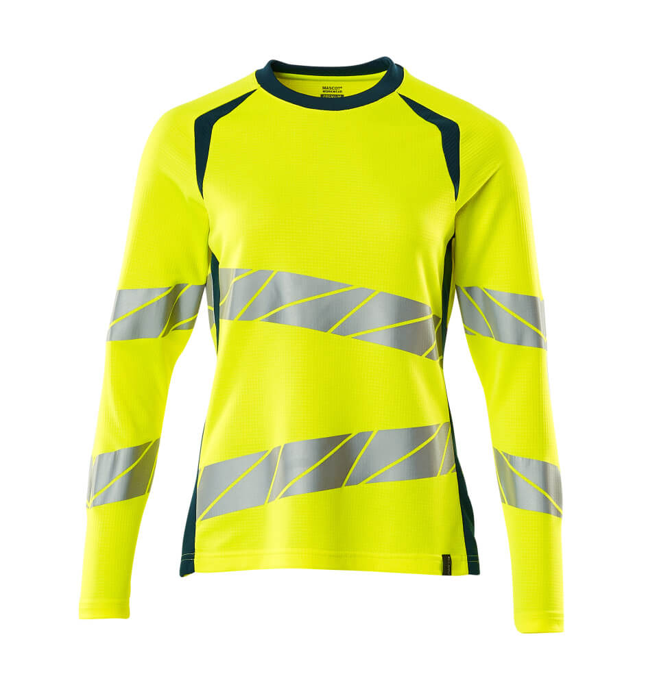 Mascot T-Shirt Langarm Accelerate safe Hi-vis Gelb/Dunkelpetroleum