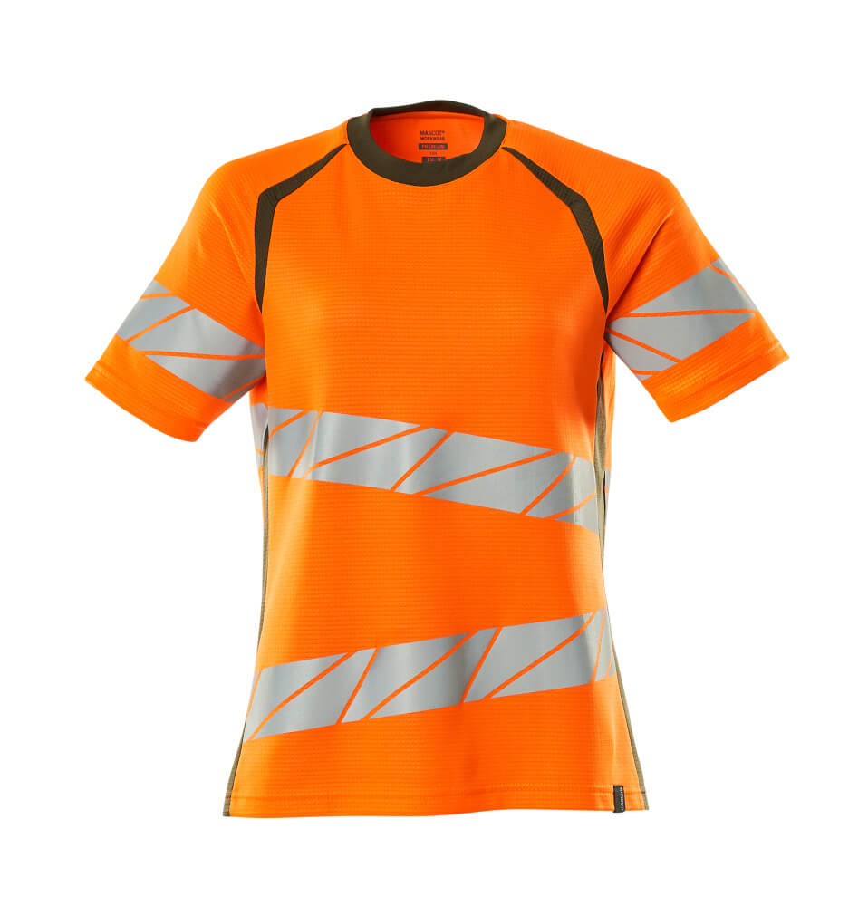 Mascot T-Shirt Accelerate safe Hi-vis Orange/Moosgrün