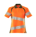 Mascot Polo-Shirt Accelerate safe Hi-vis Orange/Moosgrün