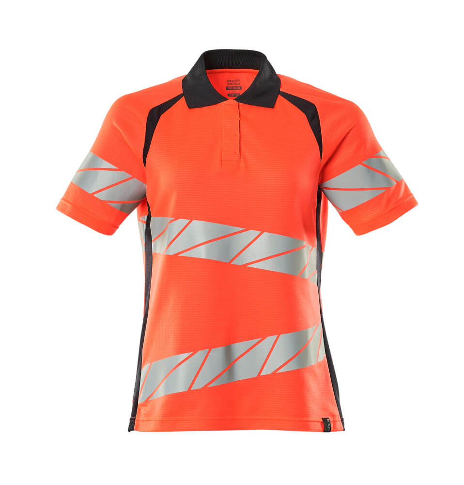 Mascot Polo-Shirt Accelerate safe Hi-vis Rot/Schwarzblau