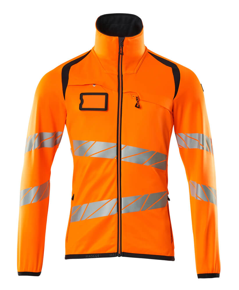 Mascot Fleecepullover mit Reißverschluss Accelerate safe Hi-vis Orange/Schwarzblau
