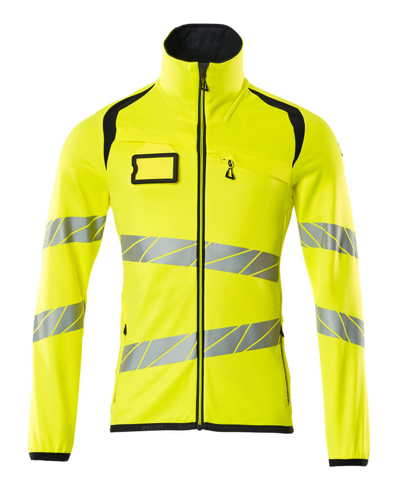 Mascot Fleecepullover mit Reißverschluss Accelerate safe Hi-vis Gelb/Schwarzblau