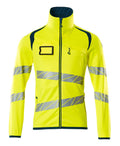 Mascot Fleecepullover mit Reißverschluss Accelerate safe Hi-vis Gelb/Dunkelpetroleum