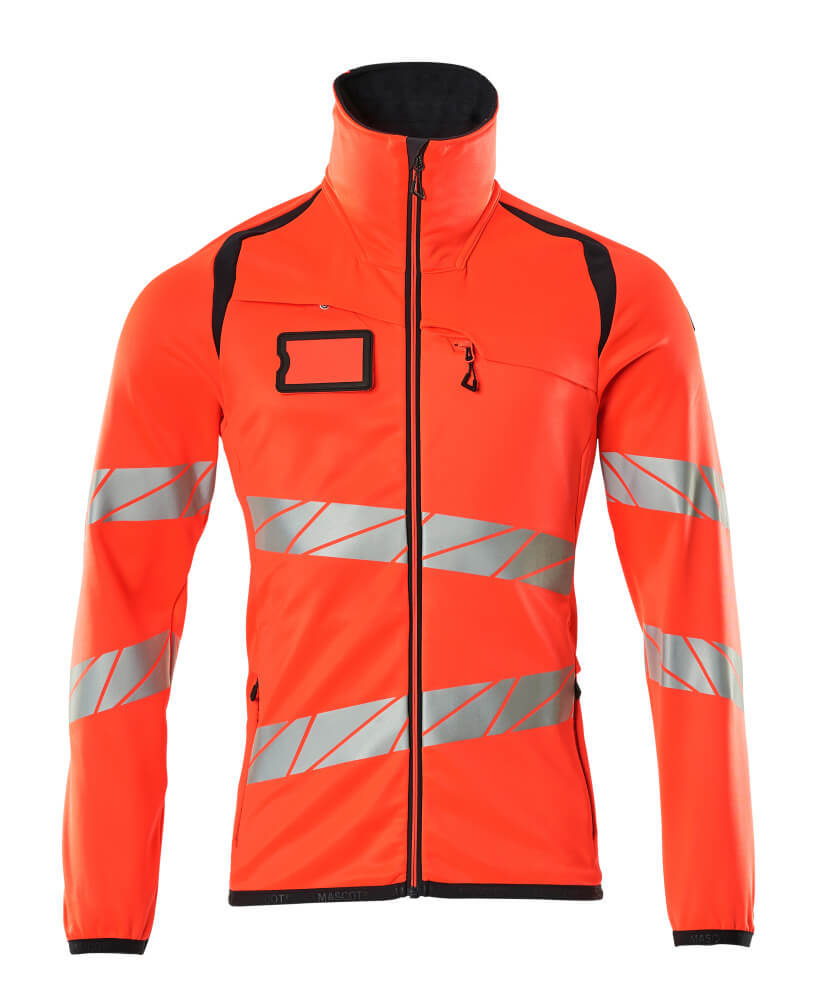 Mascot Fleecepullover mit Reißverschluss Accelerate safe Hi-vis Rot/Schwarzblau