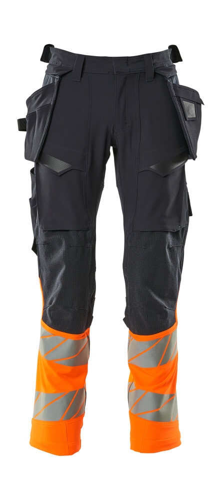 Mascot Hose mit Hängetaschen Accelerate safe Schwarzblau/Hi-vis Orange