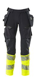 Mascot Hose mit Hängetaschen Accelerate safe Schwarzblau/Hi-vis Gelb