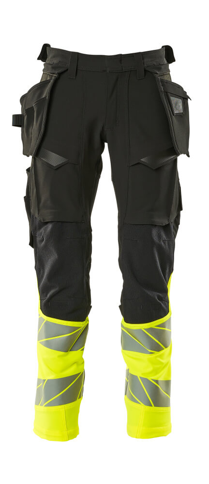 Mascot Hose mit Hängetaschen Accelerate safe Schwarz/Hi-vis Gelb