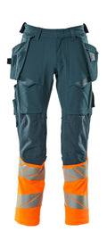 Mascot Hose mit Hängetaschen Accelerate safe Dunkelpetroleum/Hi-vis Orange