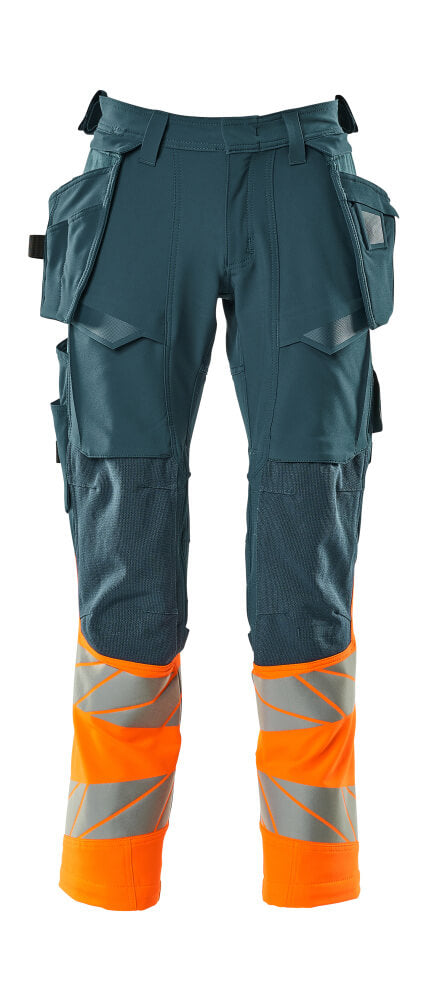 Mascot Hose mit Hängetaschen Accelerate safe Dunkelpetroleum/Hi-vis Orange