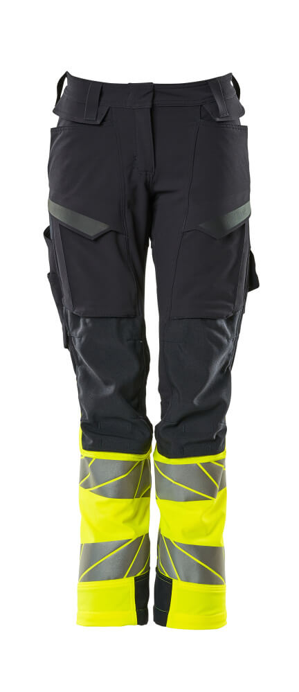 Mascot Hose mit Knietaschen Accelerate safe Schwarzblau/Hi-vis Gelb
