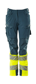 Mascot Hose mit Knietaschen Accelerate safe Dunkelpetroleum/Hi-vis Gelb