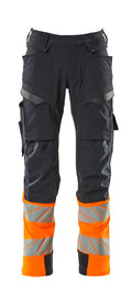 Mascot Hose mit Knietaschen Accelerate safe Schwarzblau/Hi-vis Orange