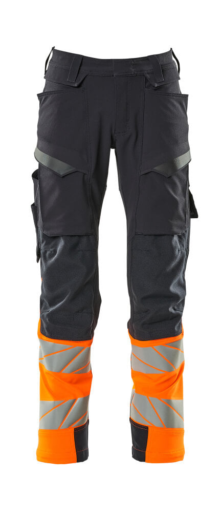 Mascot Hose mit Knietaschen Accelerate safe Schwarzblau/Hi-vis Orange
