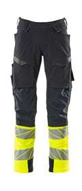 Mascot Hose mit Knietaschen Accelerate safe Schwarzblau/Hi-vis Gelb
