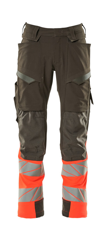 Mascot Hose mit Knietaschen Accelerate safe Dunkelanthrazit/Hi-vis Rot