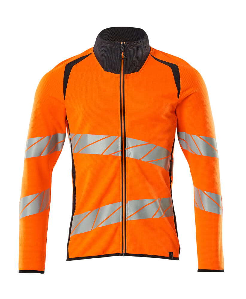 Mascot Sweatshirt mit Reißverschluss Accelerate safe Hi-vis Orange/Schwarzblau