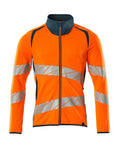 Mascot Sweatshirt mit Reißverschluss Accelerate safe Hi-vis Orange/Dunkelpetroleum