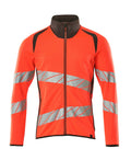 Mascot Sweatshirt mit Reißverschluss Accelerate safe Hi-vis Rot/Dunkelanthrazit