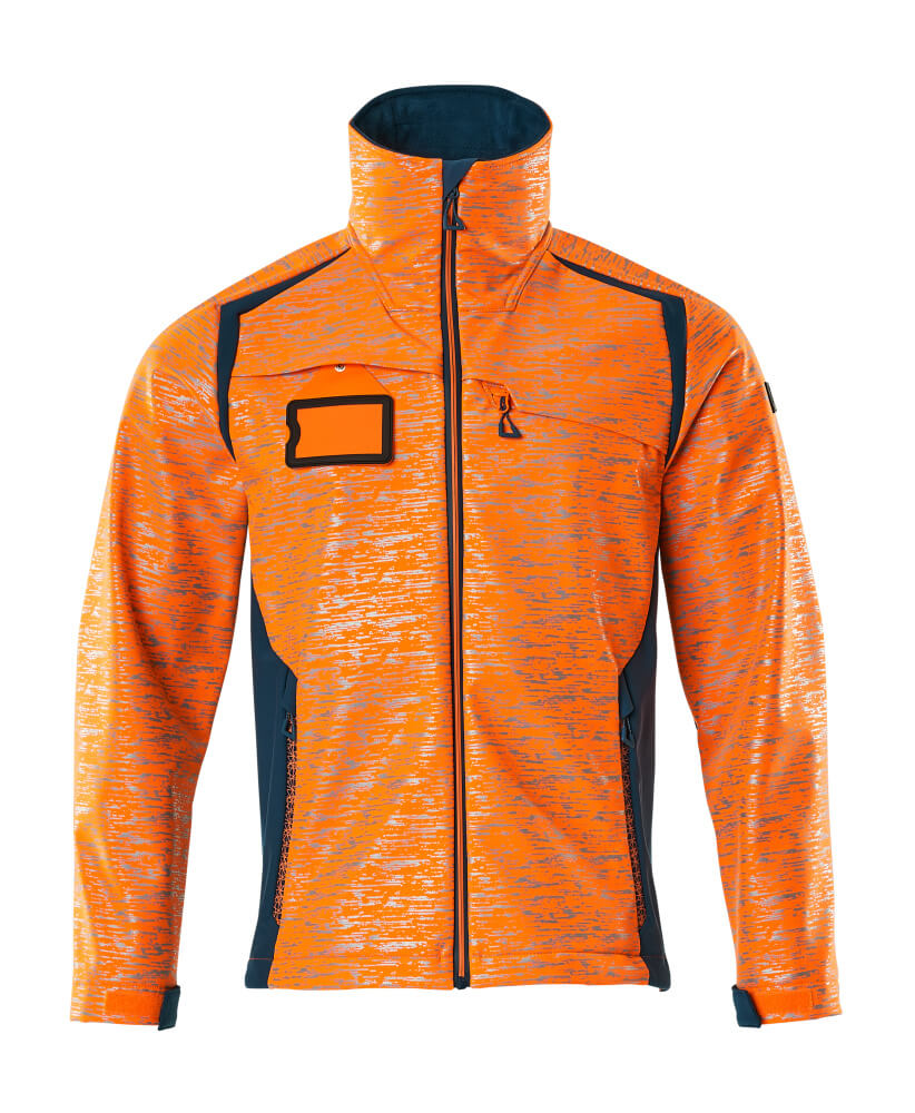 Mascot Soft Shell Jacke Accelerate safe Hi-vis Orange/Dunkelpetroleum