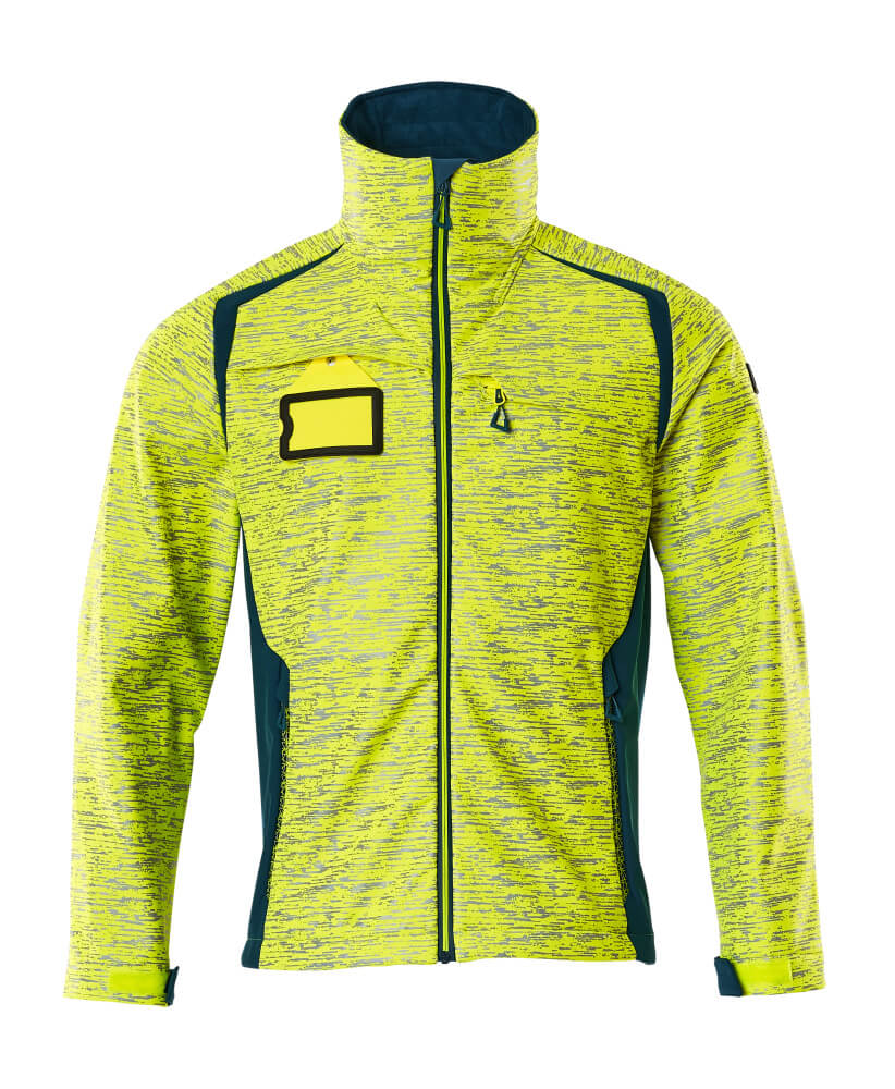 Mascot Soft Shell Jacke Accelerate safe Hi-vis Gelb/Dunkelpetroleum