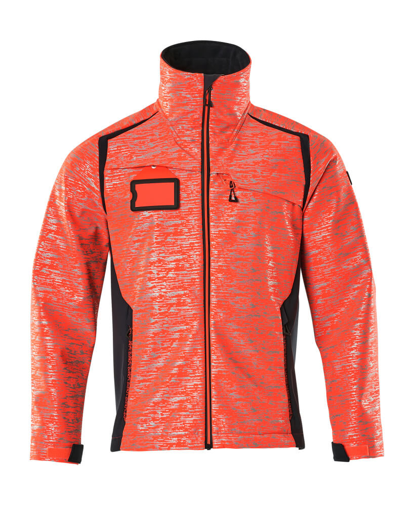 Mascot Soft Shell Jacke Accelerate safe Hi-vis Rot/Schwarzblau